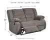 Ashley Furniture 9860686 Tulen - Reclining Loveseat - Gray
