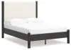 Ashley Furniture B2616B3 Ashley Furniture B2616B3 Cadmori - Full Upholstered Panel Bed - Black / White
