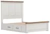 Ashley Furniture B4615B14 Ashley Furniture B4615B14 Savonport - Queen Panel Bed With 2 Under Bed Storage Units - White / Brown