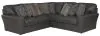 Jackson Furniture Industries 4378/42/62-28 Jackson Furniture Industries 4378/42/62-28 Denali - 2 Piece Italian Leather Match Sectional With 8 Included Accent Pillows - Steel