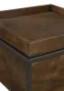 CoasterEssence 936007 Ondrej - Square Accent Side Table Removable Tray - Dark Brown