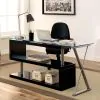 Furniture of America CM-DK6131BK Bronwen - Computer Desk - Black
