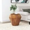 Coaster Fine Furniture 931158 Jacinto - Octagonal Solid Mango Wood Side Table Brown - Natural