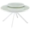 Coaster Fine Furniture 706258 Briggs - Round Marble Printed Glass Top Coffee Table - White
