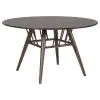 Coaster Fine Furniture 108891-S5 Everton - 5 Piece Round Dining Table Set - Dark Walnut