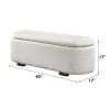 ACME AC02652 Sandro - Bench With Storage - Beige Boucle & Walnut