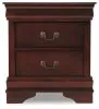 Ashley Furniture B376-92 Alisdair - Two Drawer Night Stand - Reddish Brown