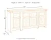 Ashley Furniture W647-60 Bolanburg - Extra Large TV Stand - White / Brown / Beige