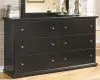Ashley Furniture B138-31 Maribel - Six Drawer Dresser - Black