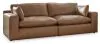 Ashley Furniture 30901/64/65/08 Emilia - 3 Pc. - 2-Piece Sectional Loveseat, Ottoman - Caramel