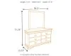 Ashley Furniture B376/31/36/46/82/94/92 Ashley Furniture B376/31/36/46/82/94/92 Alisdair - 6 Pc. - Dresser, Mirror, Chest, California King Sleigh Bed, Nightstand - Dark Brown