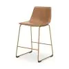 Ashley Furniture PCD373-324 Ciabori - Upholstered Barstool (Set of 2) - Toast / Gold