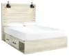 Ashley Furniture B192B17 Ashley Furniture B192B17 Cambeck - Queen Panel Bed With Side Storage Drawers - Whitewash