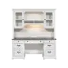 Liberty Furniture 417-HOJ-CHS Allyson Park - Credenza & Hutch - Wirebrushed White / Charcoal