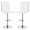 CoasterEveryday 122089 Ashbury - Upholstered Adjustable Bar Stool (Set of 2) - White