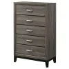 CoasterEveryday 212425 Watson - 5-Drawer Bedroom Chest - Gray Oak