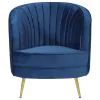 CoasterEssence 506861-S3 Sophia - 3 Piece Upholstered Channel Tufted Sofa Set - Blue