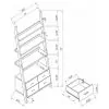 CoasterEveryday 800319 Colella - 5-Shelf Storage Ladder Bookshelf - Cappuccino