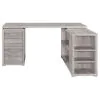 CoasterEveryday 801516 Yvette - 3-Drawer L-Shape Computer Desk - Gray Driftwood