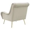 Coaster Fine Furniture 903043 Ricci - Upholstered Saddle Arm Accent Chair - Stone