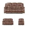 New Classic 22-2505B-3PM New Classic 22-2505B-3PM Morello - 3 Piece P1 Sofa & Loveseat & Recliner With Power Footrest - Brown