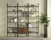 Coaster Fine Furniture 980074-S3 Owens - 3 Piece Wall Mounted Bookshelf Set - Walnut