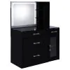 Coaster Fine Furniture 930219 Flora - 2-Drawer Vanity Set With LED Mirror - Black High Gloss
