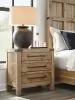 Benchcraft® B858-93 Ridgester - Three Drawer Night Stand - Light Brown