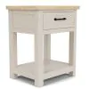Riverside Furniture 79468 Glenndale - One Drawer Nightstand - Aged White / Wheat