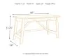 Ashley Furniture H675-44 Baldridge - Home Office Large Leg Desk - Rustic Brown