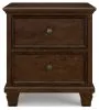 Ashley Furniture B685-92 Danabrin - Two Drawer Nightstand - Brown