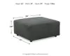 Ashley Furniture 2900308 Ashley Furniture 2900308 Edenfield - Oversized Accent Ottoman - Charcoal