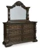 Ashley Furniture B947B1 Maylee - Dresser And Mirror - Dark Brown