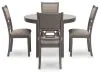 Ashley Furniture D425-225 Wrenning - Dining Room Table Set (Set of 5) - Gray