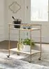 Ashley Furniture A4000625 Plattfield - Bar Cart - Antique Gold Finish