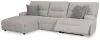 Ashley Furniture 93605S7 Ashley Furniture 93605S7 Acklen Place - 3-Piece Power Reclining Sectional With LAF Power Reclining Back Chaise - Pewter