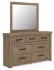 Ashley Furniture PCB2844B1 Ashley Furniture PCB2844B1 Oliandon - Dresser And Mirror - Light Brown