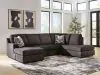 Ashley Furniture PC73404S2 Ashley Furniture PC73404S2 Lentiz - 2-Piece Sectional With RAF Corner Chaise - Onyx