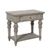 Pulaski Furniture P167142 Kingsbury - 1 Drawer USB Charging Open Nightstand - French Gray