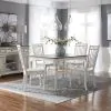 Liberty Furniture 244-CD-O5LTS Liberty Furniture 244-CD-O5LTS Magnolia Manor - 5 Piece Leg Table Set (Spindle Back Chairs) - Antique White