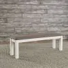 Liberty Furniture 182-C9001B Brook Bay - Upholstered Dining Bench - Textured White / Carbon Gray