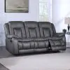 New Classic U2505-30-DGY Morello - Sofa With Dual Recliner - Gray