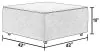 Jackson Furniture Industries 35012-1419/18-1419/53 Nico - Castered Cocktail Ottoman - Silver