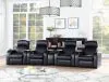 CoasterEssence 600001-S4B Cyrus - 5 Piece Upholstered Home Theater Seating - Black