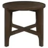 Coaster Fine Furniture 708287 Cota - Round Solid Wood End Table - Dark Brown