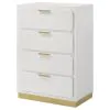 Coaster Fine Furniture 224775 Caraway - 4-Drawer Bedroom Chest - White