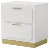 Coaster Fine Furniture 224772 Caraway - 2-Drawer Nightstand - White