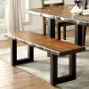 Furniture of America CM3606BN Maddison - Bench - Tobacco Oak / Black