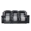 New Classic U7005-30P1-BKG New Classic U7005-30P1-BKG Nikko - Sofa With Power Footrest - Black / Gray