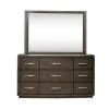 Liberty Furniture 732-BR-DM Cascade Falls - Dresser & Mirror - Satin Espresso